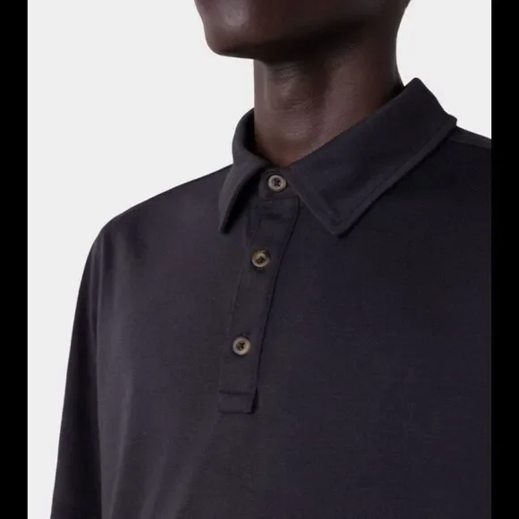686 Men’s Everywhere Tech Polo Black Polo Shirt Size-Medium - Picture 4 of 13